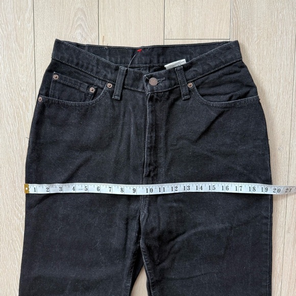 Vintage Levi's 512 High Rise Slim Fit Tapered Black Jeans Size 30 - Picture 4 of 14